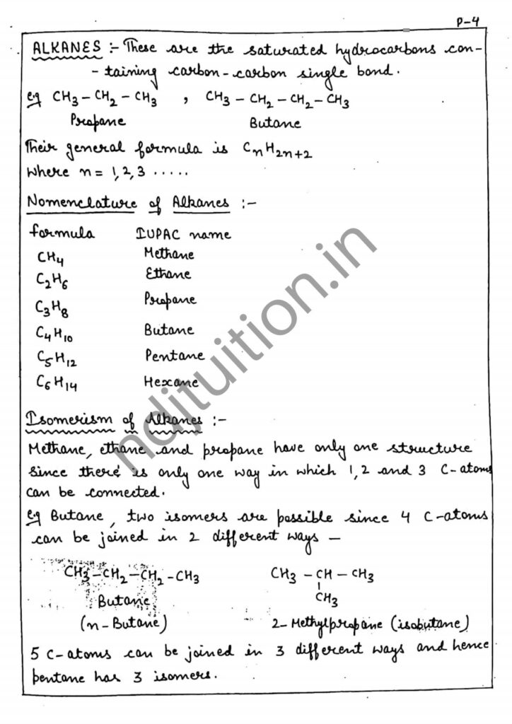 hydrocarbon handwritten notes