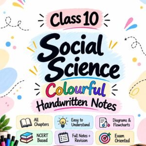 10 Social Science Colourful Handwritten Notes