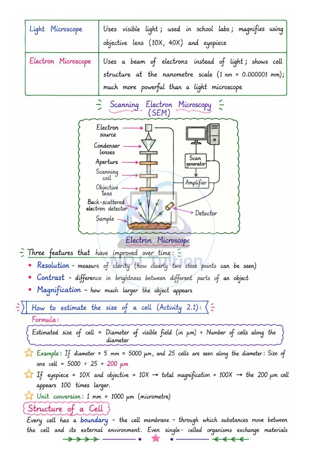 9th Science Colourful Handwritten notes